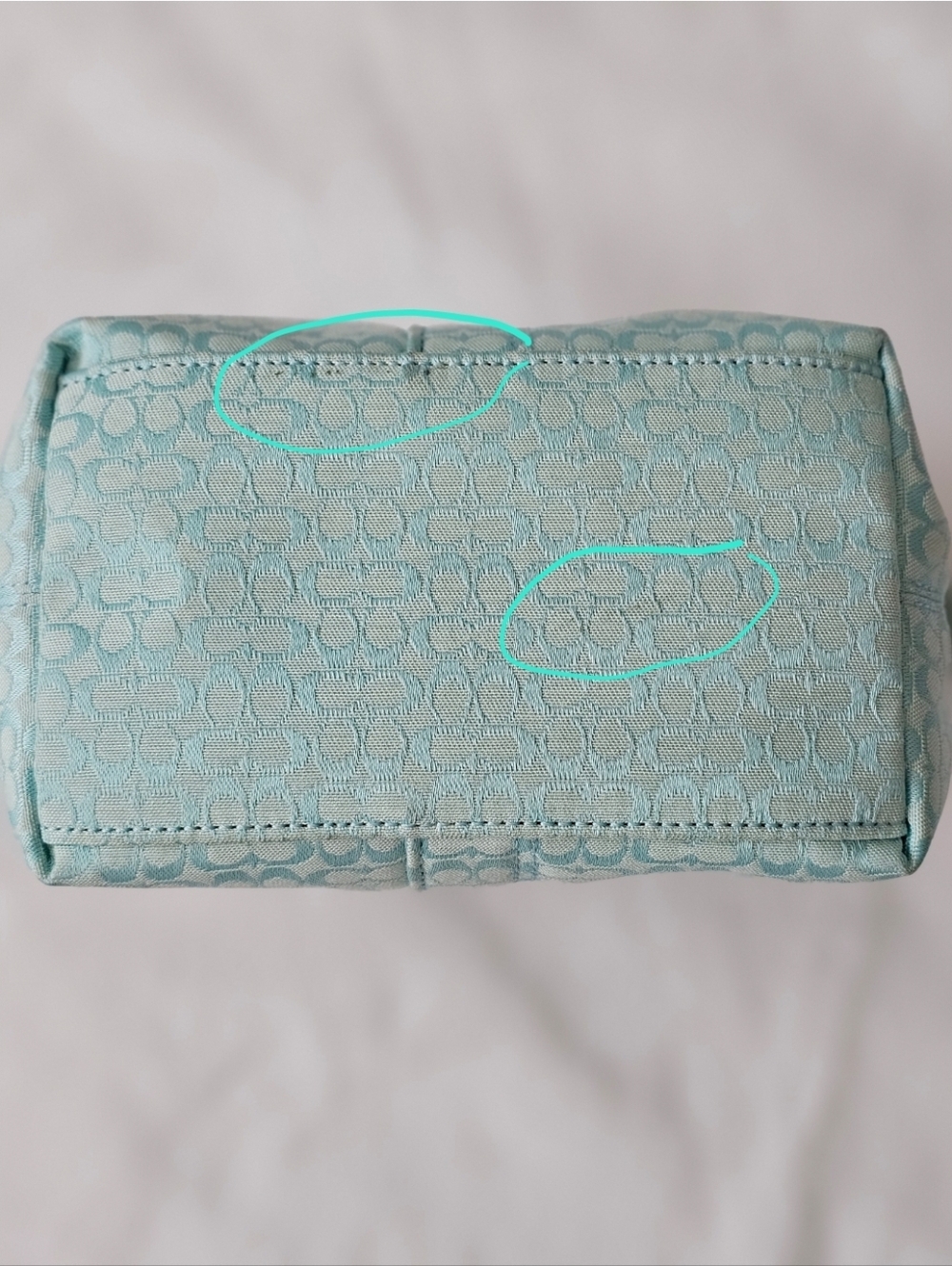 Coach Mint Green Jacquard Mini Purse - Picture 10 of 10